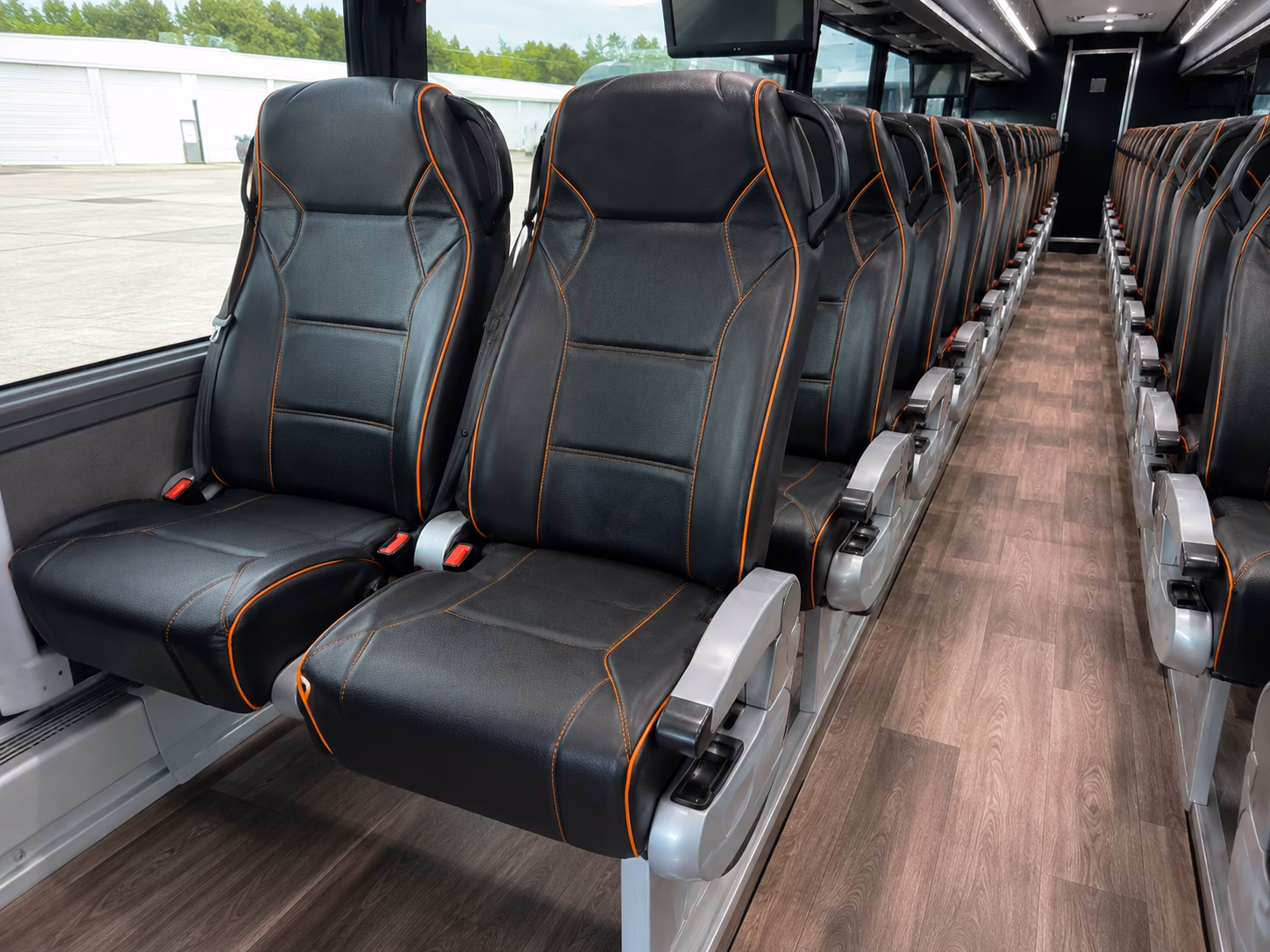 buses for bridal party pickup and day of transportation