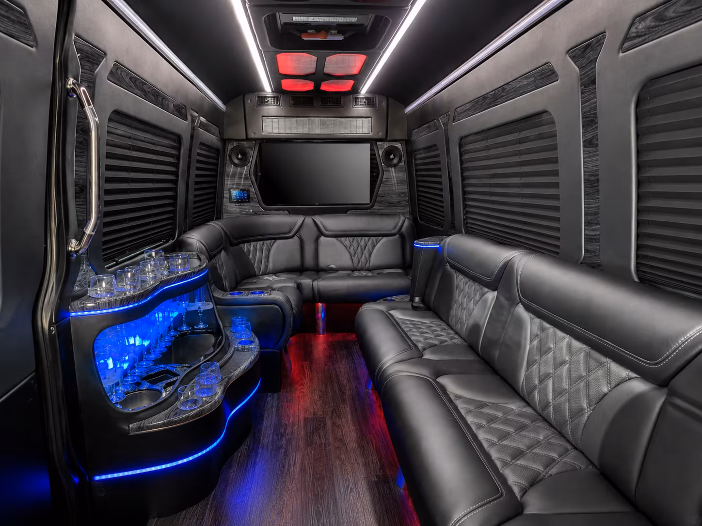 lansing 25 passenger party bus inside