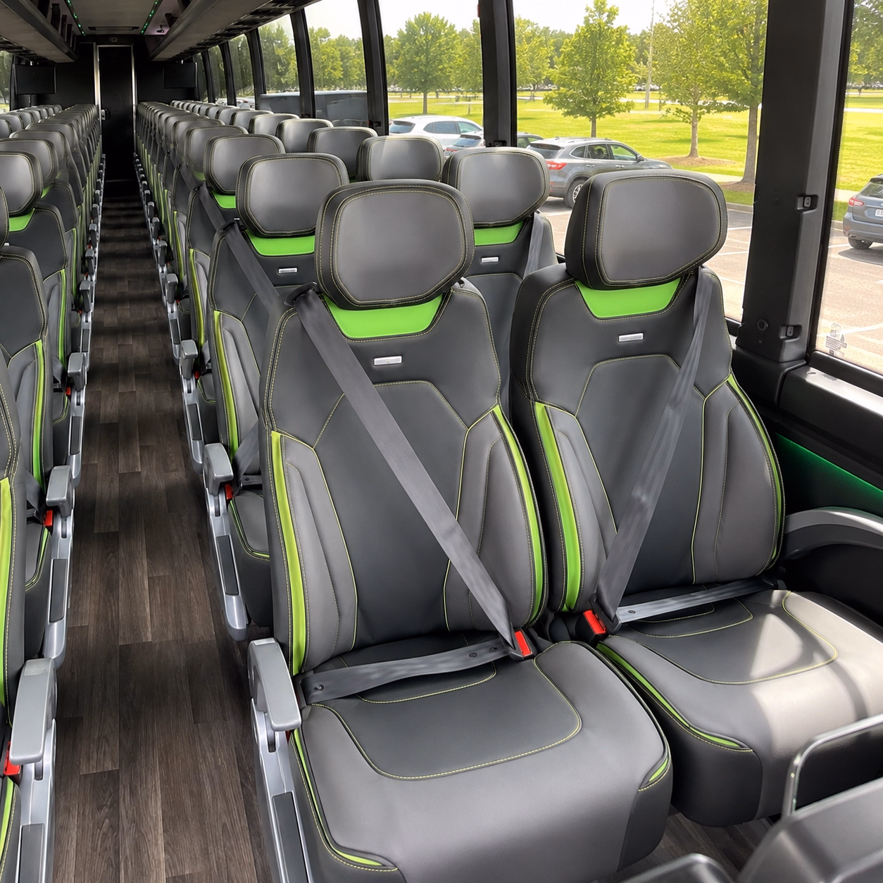 lansing charter bus inside