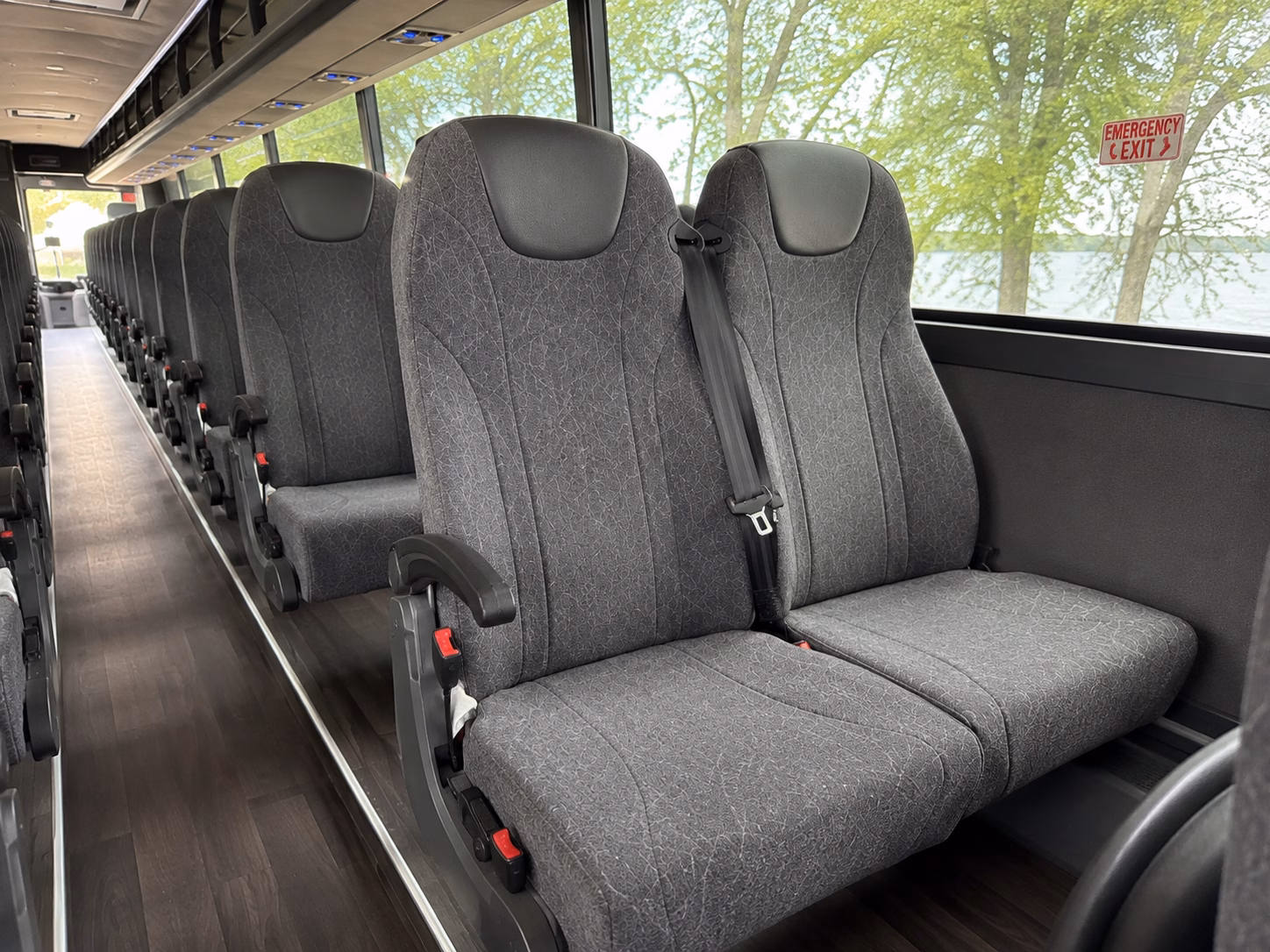 lansing charter bus rental interior