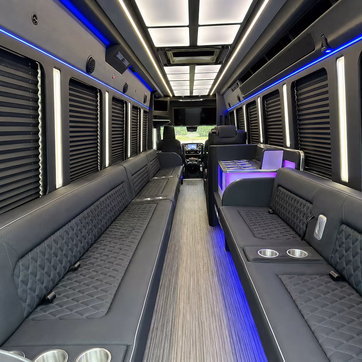 lansing party bus rental interior